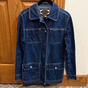 Blue Asphalt Vintage Women's  Denim Chore Coat Size Small Faded Classic Style